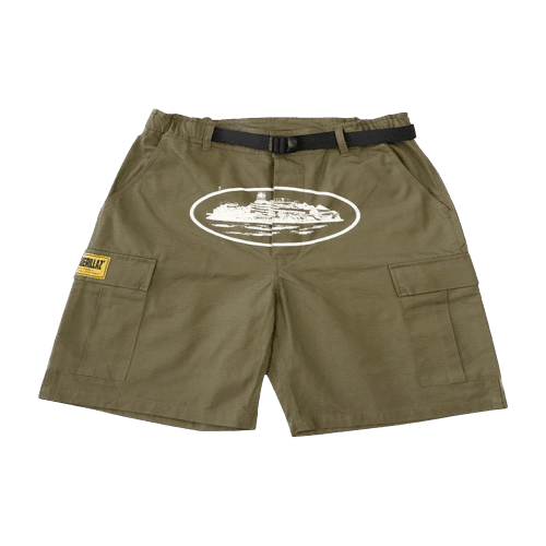 Corteiz Alcatraz Cargo Shorts Grün