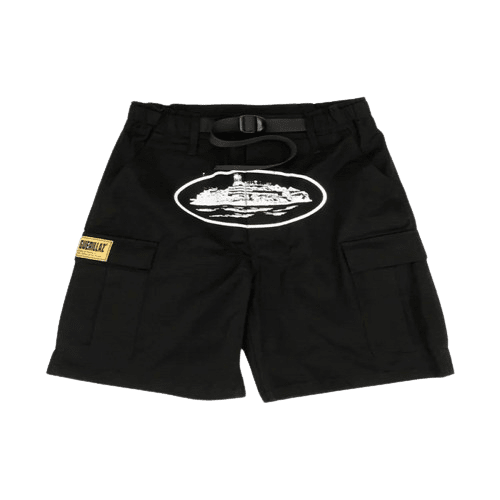 Corteiz Guerillaz Cargoshorts Schwarz
