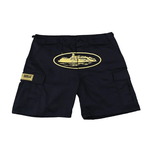 Corteiz Guerillaz Shorts Schwarz Gelb
